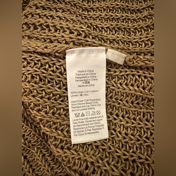 J. Crew Women’s Relaxed-Fit Linen Beach Pullover Sweater In Tan Size Small - Picture 7 of 9